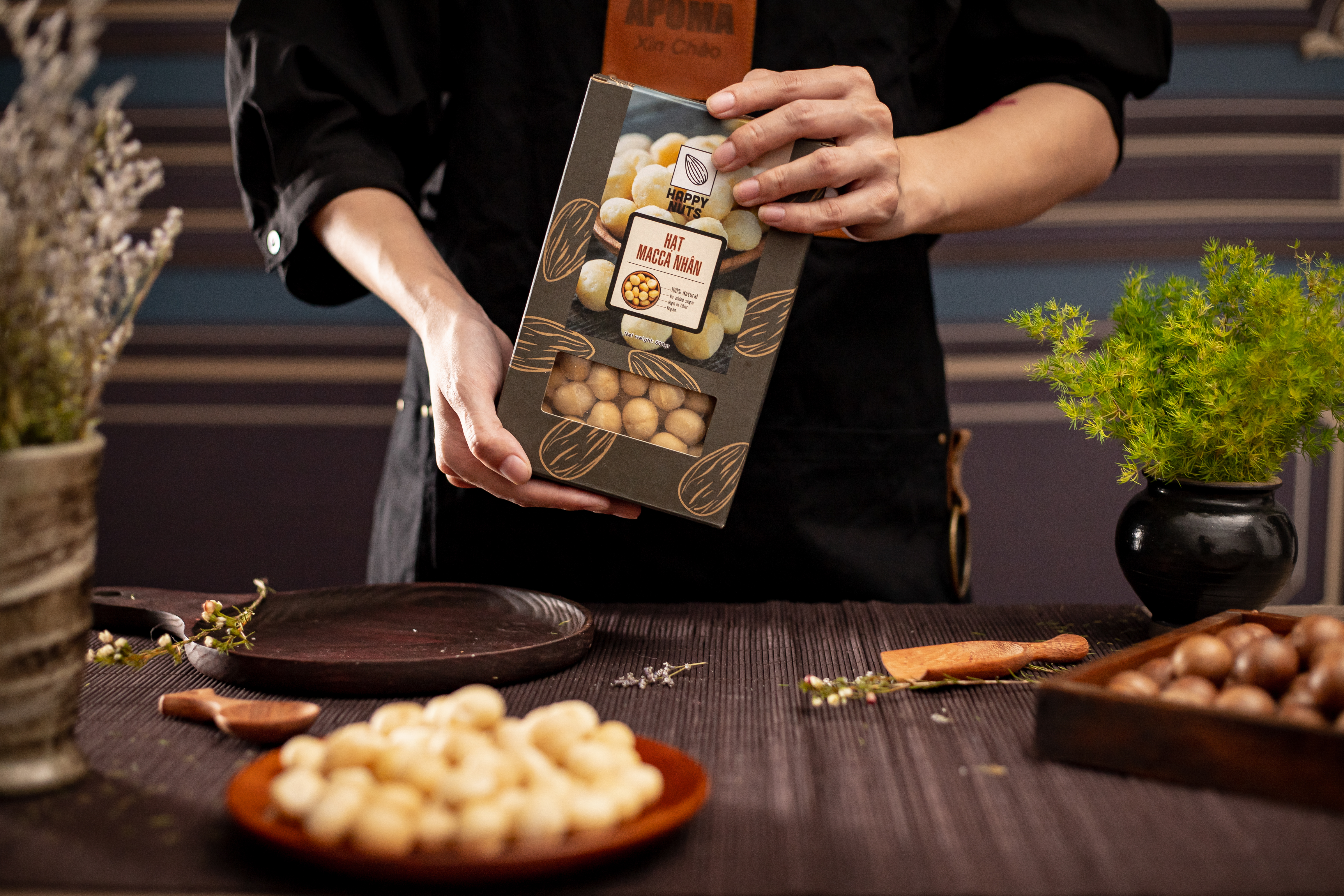 (Tặng 500g yến mạch) Nhân macca Happy Nuts hộp 500gr